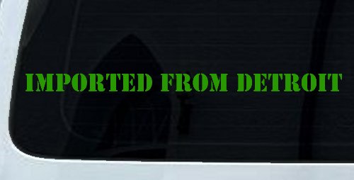 Imported From Detroit Motor Sports Car or Truck Window Decal Sticker
