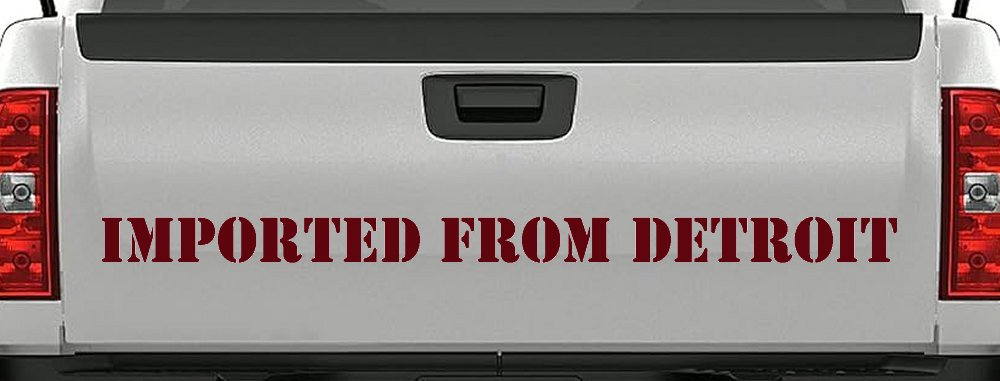Imported From Detroit Motor Sports Car or Truck Window Decal Sticker