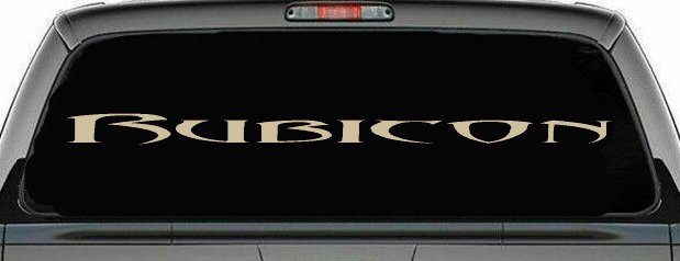 Tribal Rubicon Off Road Car or Truck Window Decal Sticker (Desert Sand)