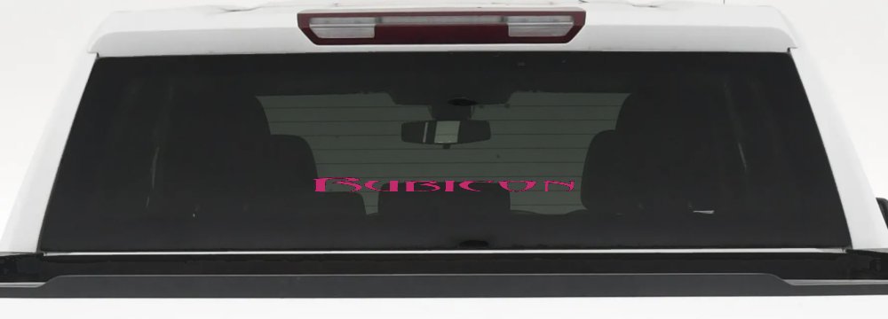 Tribal Rubicon Off Road Car or Truck Window Decal Sticker (Hot Pink)