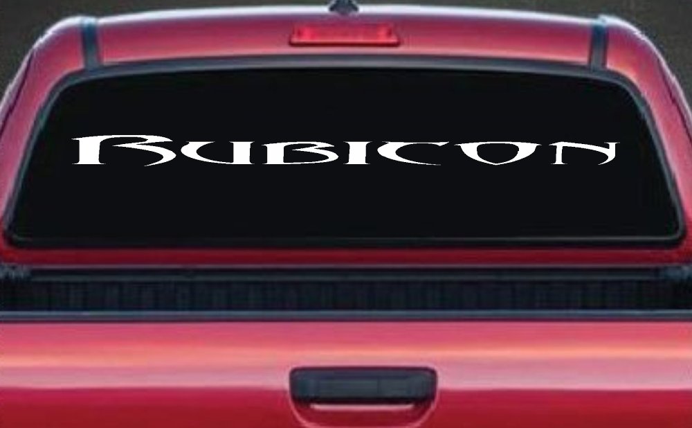 Tribal Rubicon Off Road Car or Truck Window Decal Sticker (White)