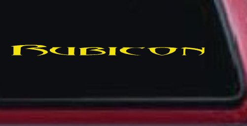 Tribal Rubicon Off Road Car or Truck Window Decal Sticker (Yellow)
