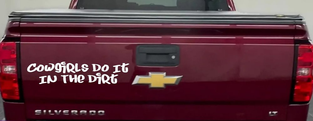 Cowgirls Do It In the Dirt Funny Western Farm Ranch Car or Truck Window Decal Sticker
