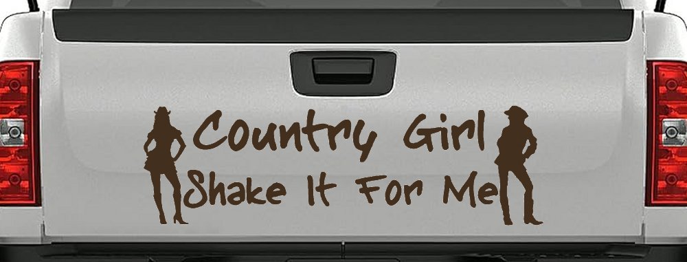 Country Girl Shake It For Me Western Car or Truck Window Decal Sticker