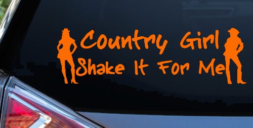 Country Girl Shake It For Me Western Car or Truck Window Decal Sticker