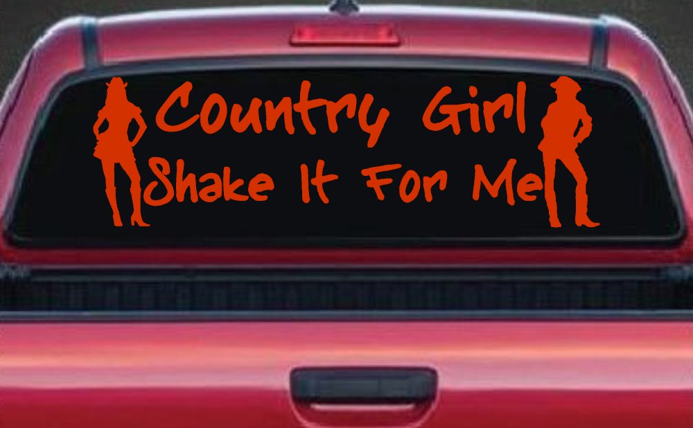 Country Girl Shake It For Me Western Car or Truck Window Decal Sticker