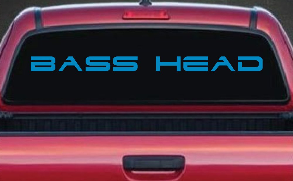 Bass Head Car or Truck Window Decal Sticker