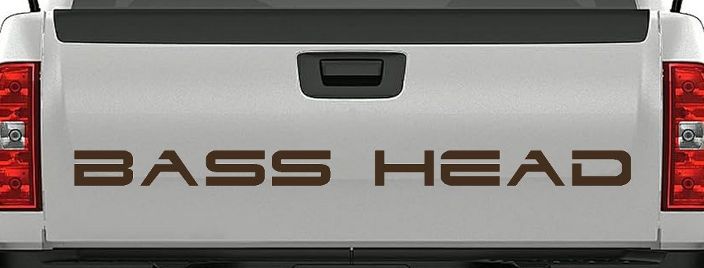 Bass Head Car or Truck Window Decal Sticker (Brown)