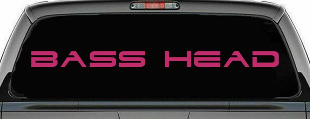 Bass Head Car or Truck Window Decal Sticker