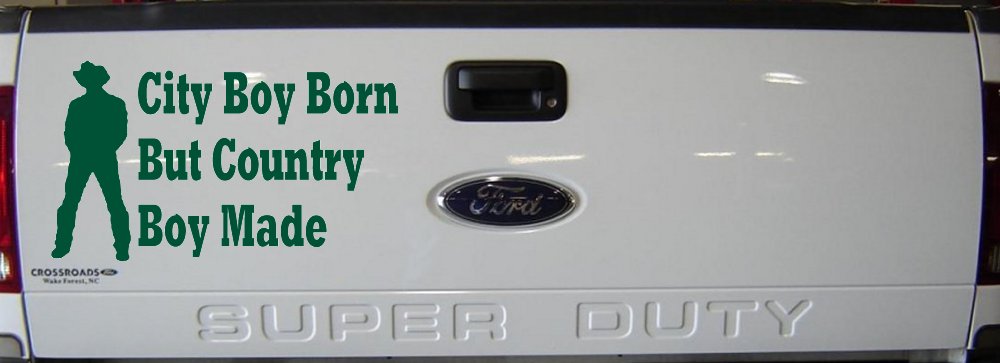 City Boy Born Country Boy Made Western Rodeo Ranch Farm Car or Truck Window Decal Sticker