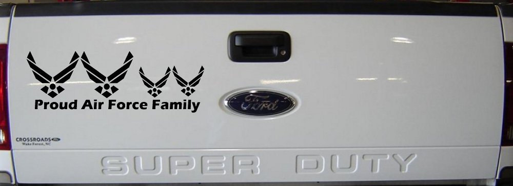 Proud Air Force Stick Family 2 Kids Car or Truck Window Decal Sticker