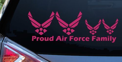 Proud Air Force Stick Family 2 Kids Car or Truck Window Decal Sticker