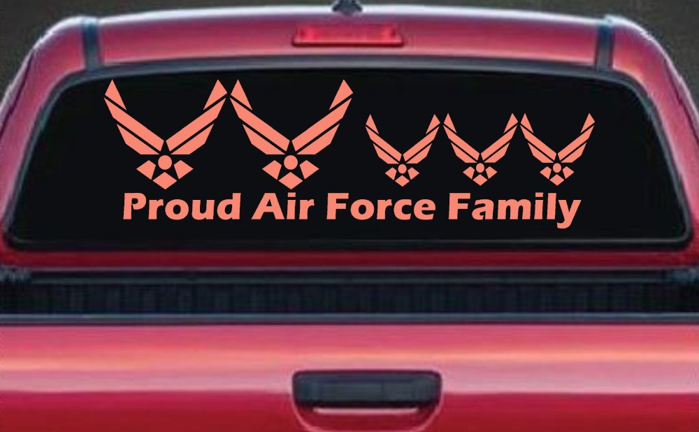 Proud Air Force Stick Family 3 Kids Car or Truck Window Decal Sticker