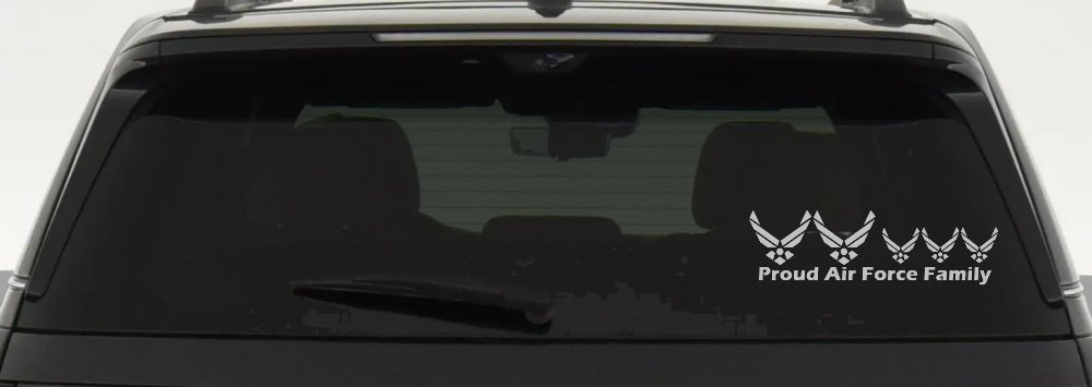 Proud Air Force Stick Family 3 Kids Car or Truck Window Decal Sticker