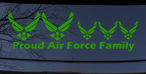 Proud Air Force Stick Family 3 Kids Car or Truck Window Decal Sticker