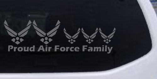 Proud Air Force Stick Family 3 Kids Car or Truck Window Decal Sticker