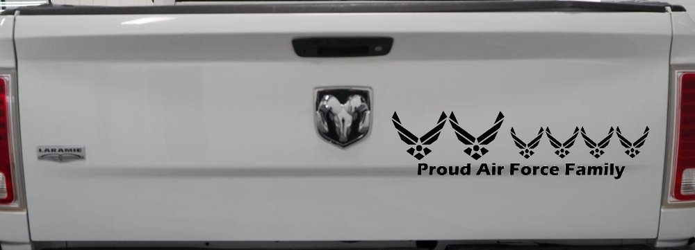 Proud Air Force Stick Family 4 Kids Car or Truck Window Decal Sticker