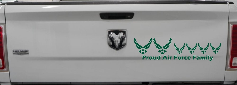 Proud Air Force Stick Family 4 Kids Car or Truck Window Decal Sticker