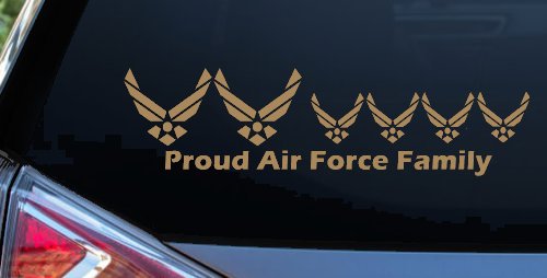 Proud Air Force Stick Family 4 Kids Car or Truck Window Decal Sticker
