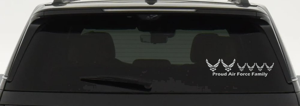 Proud Air Force Stick Family 4 Kids Car or Truck Window Decal Sticker