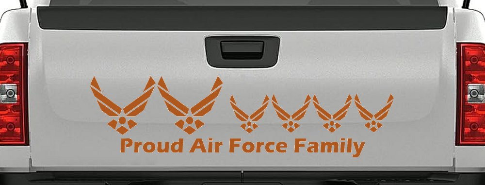 Proud Air Force Stick Family 4 Kids Car or Truck Window Decal Sticker