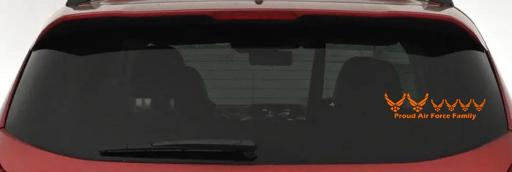 Proud Air Force Stick Family 4 Kids Car or Truck Window Decal Sticker