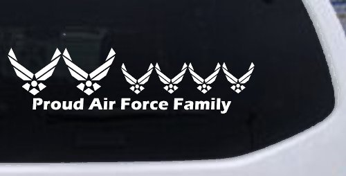 Proud Air Force Stick Family 4 Kids Car or Truck Window Decal Sticker