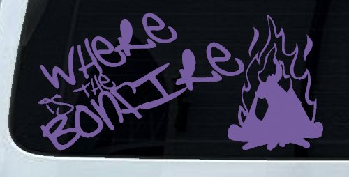 Where Is The Bonfire Country Car or Truck Window Decal Sticker (Purple)