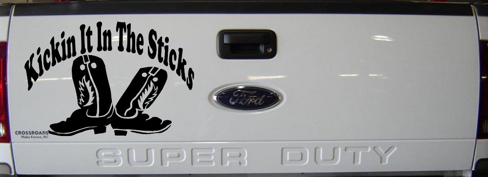 Kicking It In The Sticks Country Farm or Ranch Car or Truck Window Decal Sticker