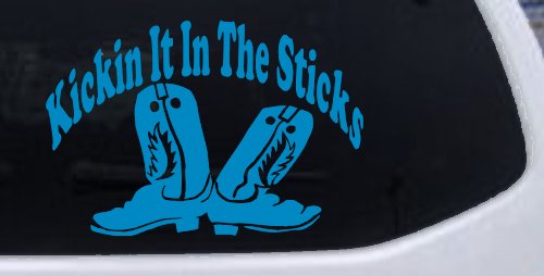 Kicking It In The Sticks Country Farm or Ranch Car or Truck Window Decal Sticker