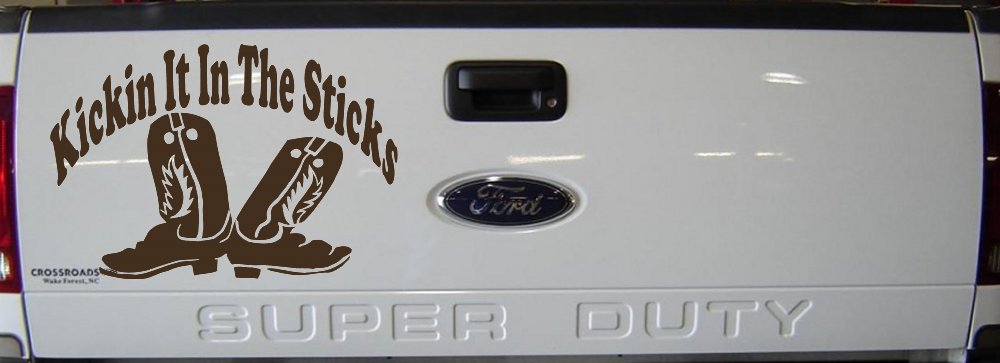 Kicking It In The Sticks Country Farm or Ranch Car or Truck Window Decal Sticker