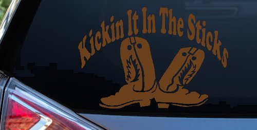 Kicking It In The Sticks Country Farm or Ranch Car or Truck Window Decal Sticker