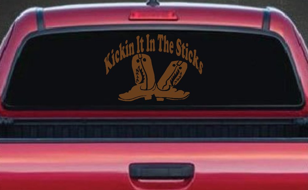 Kicking It In The Sticks Country Farm or Ranch Car or Truck Window Decal Sticker