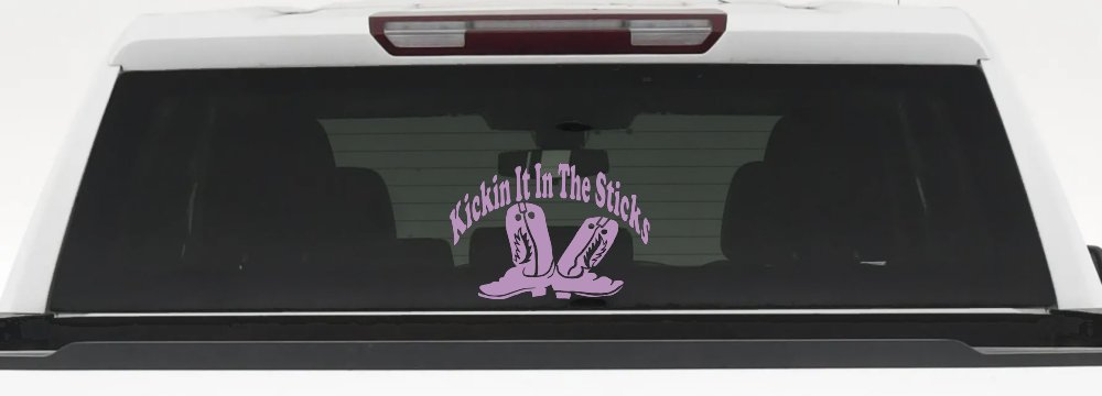 Kicking It In The Sticks Country Farm or Ranch Car or Truck Window Decal Sticker