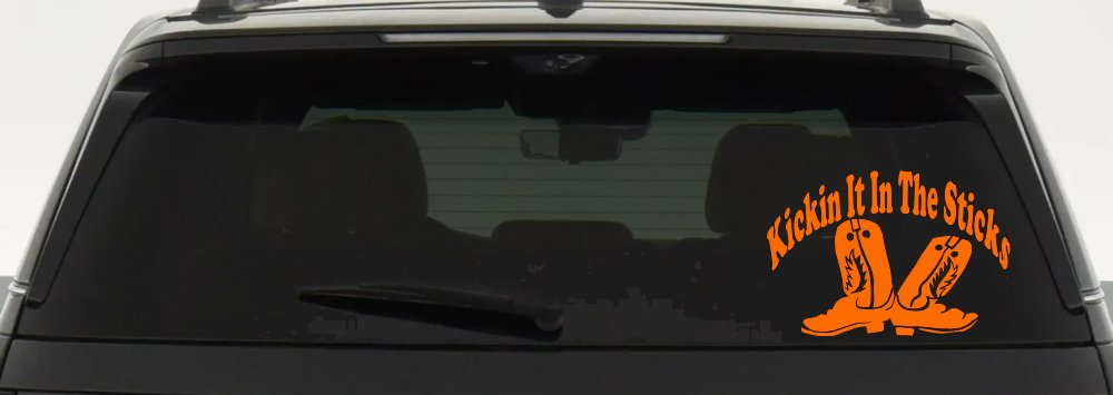 Kicking It In The Sticks Country Farm or Ranch Car or Truck Window Decal Sticker