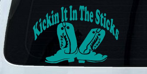 Kicking It In The Sticks Country Farm or Ranch Car or Truck Window Decal Sticker