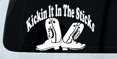 Kicking It In The Sticks Country Farm or Ranch Car or Truck Window Decal Sticker