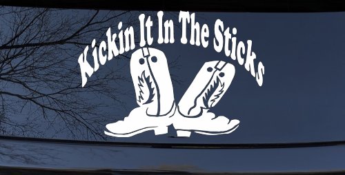 Kicking It In The Sticks Country Farm or Ranch Car or Truck Window Decal Sticker
