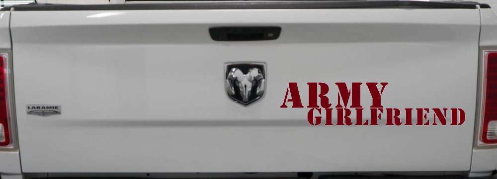 Army Girlfriend Military Car or Truck Window Decal Sticker