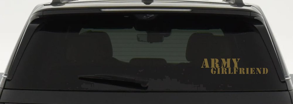 Army Girlfriend Military Car or Truck Window Decal Sticker