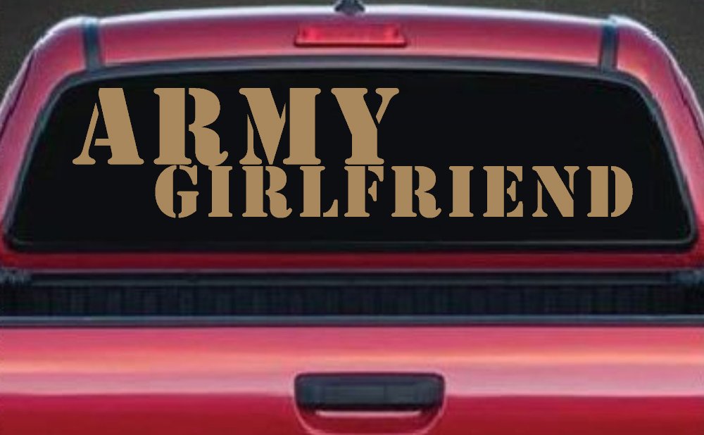 Army Girlfriend Military Car or Truck Window Decal Sticker
