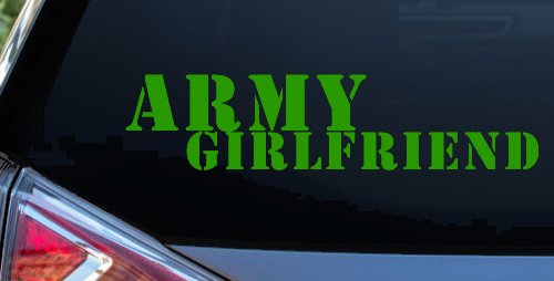 Army Girlfriend Military Car or Truck Window Decal Sticker (Lime)