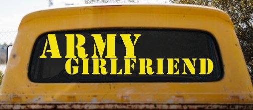 Army Girlfriend Military Car or Truck Window Decal Sticker