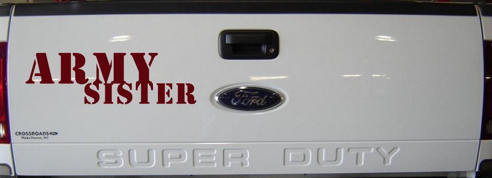 Army Sister Military Car or Truck Window Decal Sticker (Purple Red)