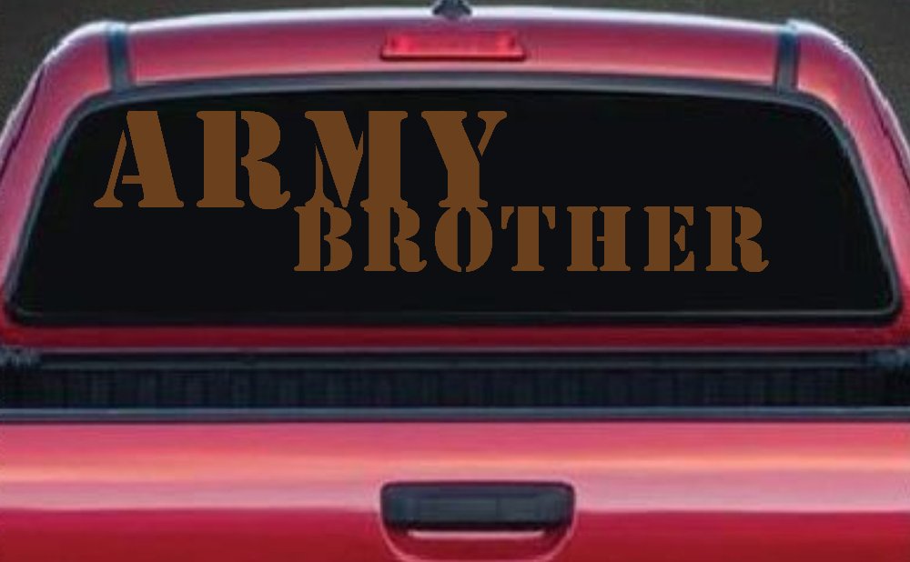 Army Brother Military Car or Truck Window Decal Sticker (Copper)