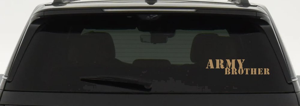 Army Brother Military Car or Truck Window Decal Sticker (Light Brown)