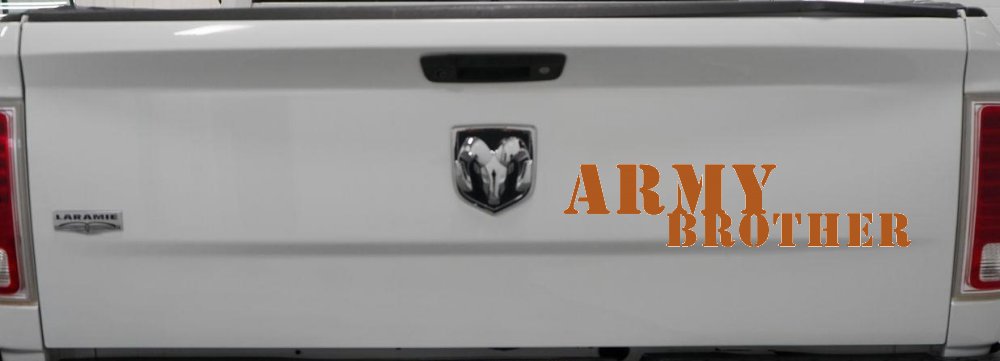 Army Brother Military Car or Truck Window Decal Sticker (Nut Brown)