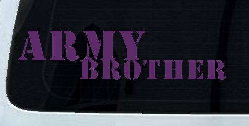 Army Brother Military Car or Truck Window Decal Sticker (Violet)