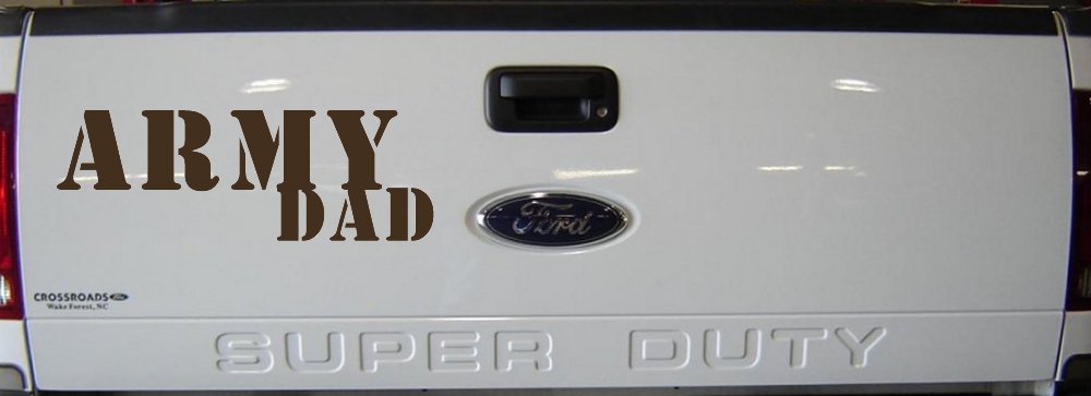 Army Dad Military Car or Truck Window Decal Sticker (Brown)