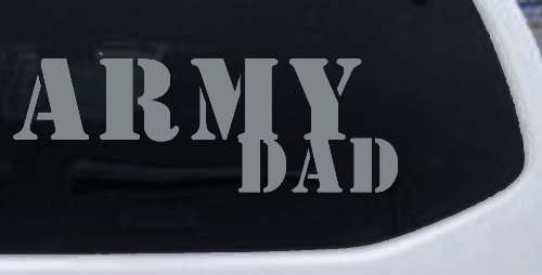 Army Dad Military Car or Truck Window Decal Sticker (Telegrey)